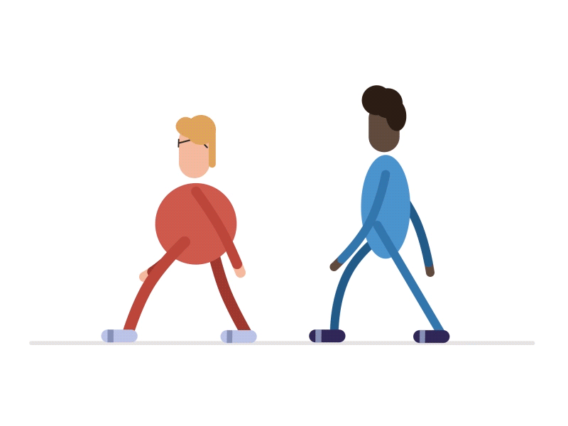 Cool Guys Walking ae after effects animation character character animation minimalistic motion walk cycle