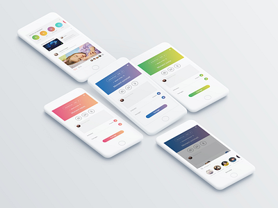 Add moment add colors family gradients instagram kids moment post share social ui ux