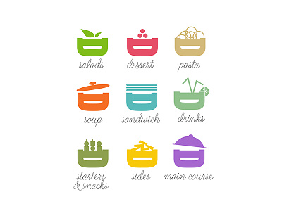 All Delicious icons branding custom design food graphic design icon logo symbol vector