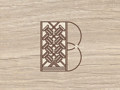 B - the Balinese woodwork 36daysoftype design dropcap graphic letter logo modern type typo typography vector