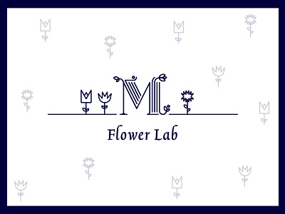 Flower Laboratory art design fashion flower graphic illustration lineart modern monoline type typography