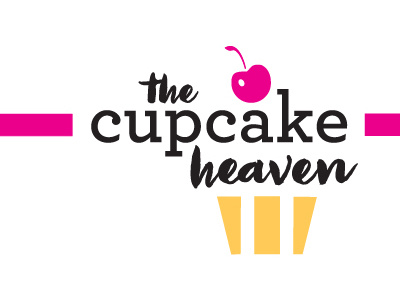 The Cupcake Heaven branding cupcake design identity logo