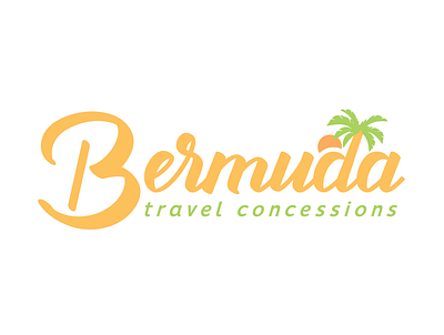 Bermuda beach bermuda branding logo logo design palm script sun travel