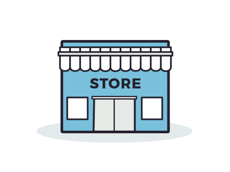 Store Animation after effects animation building clean gif icon simple store