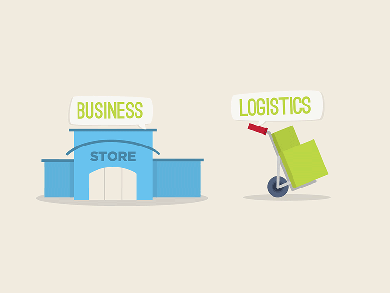 Business and Logistics animation boxes building business clean dolly energetic logistics store text