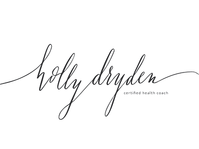 Personal Brand: Holly Dryden brand calligraphy clean coach health logo minimalism personal simple