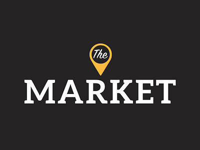 The Market arrow brand clean logo market minimal simple the