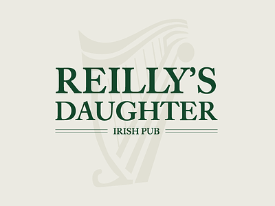 Reilly's Daughter Irish Pub brand clean daughter irish logo pub reillys simple
