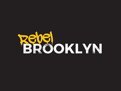 Rebel Brooklyn black branding brooklyn gotham graffiti logo new york rebel yellow