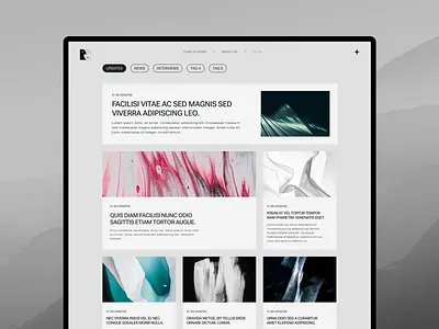 Stargen | News page grid articles blog branding design grid gridsystem minimalism news post text typography vector