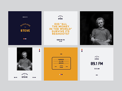 Instagram Content - "Sleepless with Steve" design instagram radio brand identity show reviews type