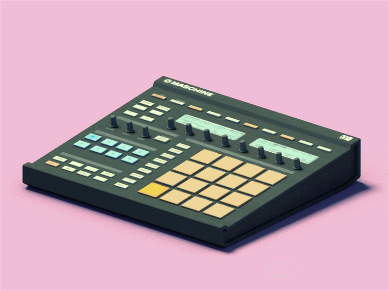 boom bap 3d isometric logic maschine maya native instruments