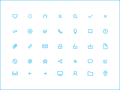 communication icons blue expression focus lab icons simple stroke thin