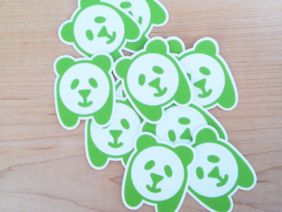 stickers! bamboo focus lab green hr logo new panda