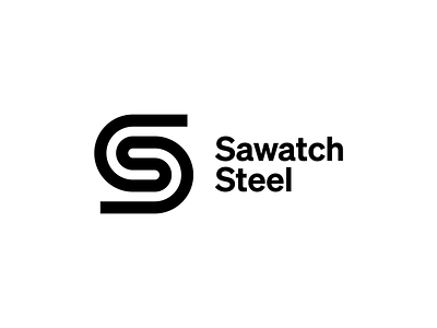 Sawatch Steel brand glyph icon identity logo mark modern monogram s sawatch steel typography yellow