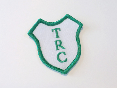 TRC badge club green logo patch ping pong racquet stitch table tennis