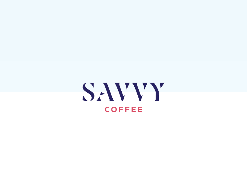 Savvy Coffee brand branding cafe coffee colors custom icons identity logo savvy typography