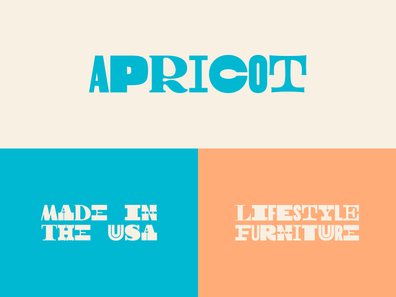 Apricot abstract apricot brand custom dynamic furniture kinetic lifestyle logo typography