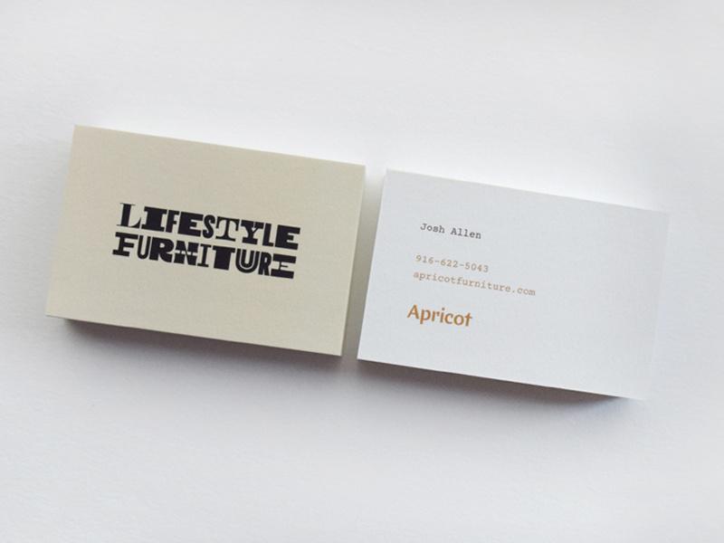 Business cards photo branding brand print logo identity furniture business card apricot