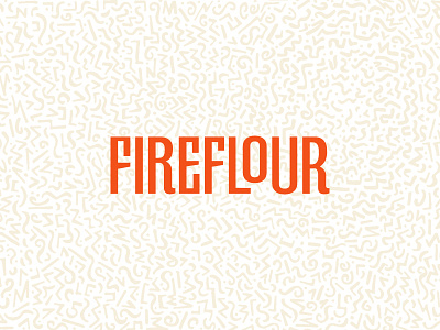Fireflour brand cheese custom letters logo logotype mark orange pizza type type design typography