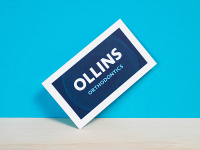 Ollins Orthodontics blue brand dentist guilloche logo logotype mark orthodontics print teeth