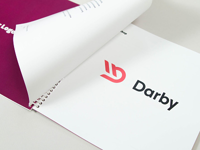 Darby book brand color darby guidelines guides identity insurance logo mark pimlico purple