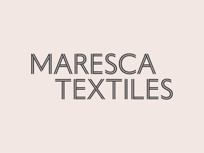 Maresca Textiles brand fabric identity inline logo logotype mark pattern textile type typography