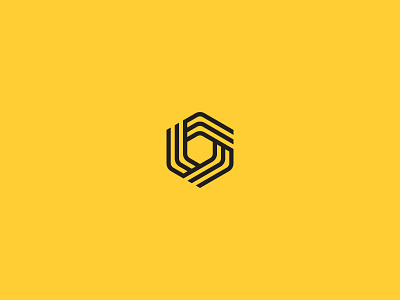 I/O brand data identity lines logo mark motion optical stripes yellow