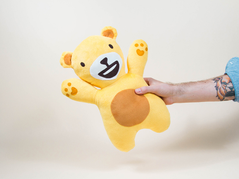 Brave brand stuffy character mascot bear plush stuffed animal logo daybear brave