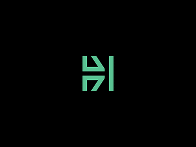 H arrow brand chat dark green h identity logo mark monogram protection security