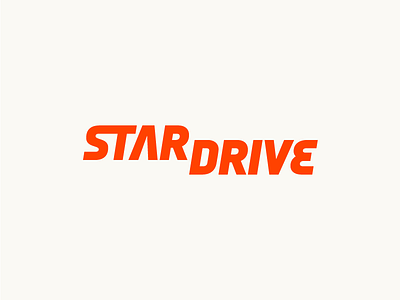 StarDrive custom drive logo logotype nasa orange space star star drive television unique