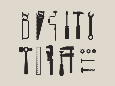 set of tool icons