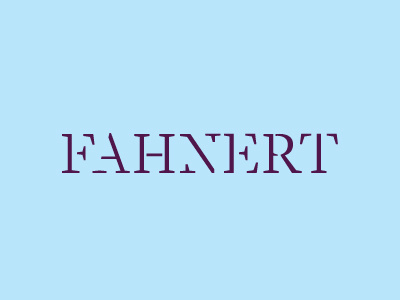 Fahnert focus lab law lettering logo stencil type