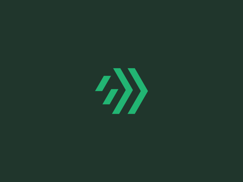 Monogram brand green icon identity leaf logo mark startup vc
