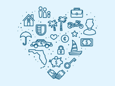 heart blue focus lab heart icon icons insurance