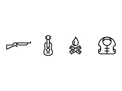 survival cabin camp camping fire focus lab forest guitar gun icon icons life jacket nra rock n roll signage sports vest wayfinding