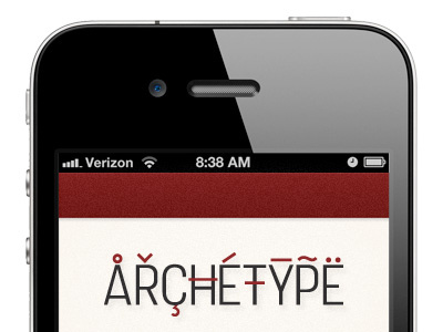 Archetype app archetype diacritic free ios iphone logo mark reference typography