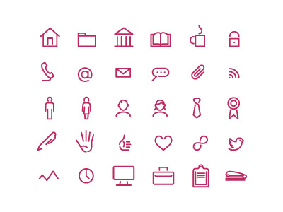 continu icons book briefcase clipboard coffee computer education focus lab icon icons like magenta not pink profile reward rss share stapler tie tweet