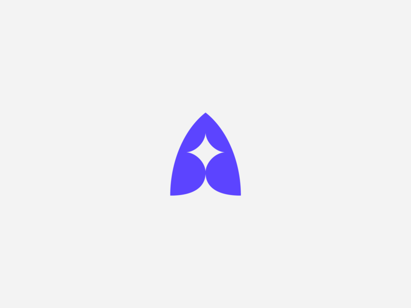 ⭐️ a boat brand icon identity initial logo mark monogram purple star
