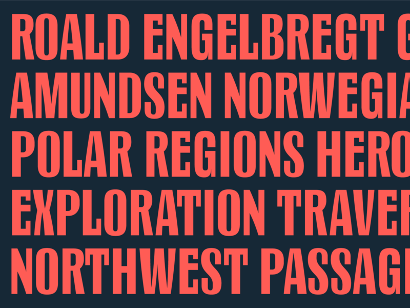 Still unsure of the name, “Passages” amundsen custom identity norway roal type type design typography