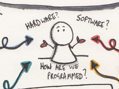 Human Software - How are we programmed? creative digital doodle meetup sales sketchnote talk training