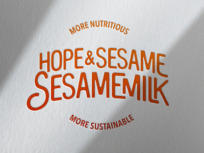 Hope & Sesame Sesamemilk Logotype branding design eco logo sustainable