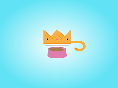 Crown Kitten Eats cat catfood crown eats kitten kitty princess royal yum