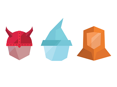 Warrior, Wizard, Thief game graphics icons illustrations thief warrior wizard