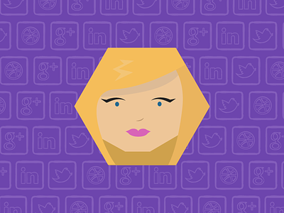 Revised Self Portrait with Social Icons icon illustration person portrait social
