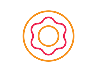 Donut donut flat icon illustration line minimal simple