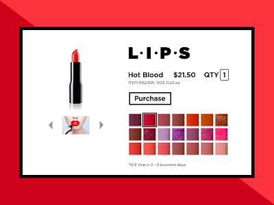 LIPS Ecommerce 012 012 beauty buying daily ui lips lipstick makeup shopping ui user interface