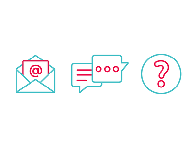 Email, Chat & Question chat email icons question