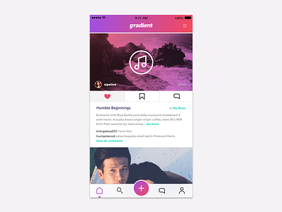 Gradient App app application capture gradient media music photo social video