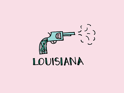 Louisiana Trouble Shooting bang control deaths gun illustration laws louisiana pistol state violence